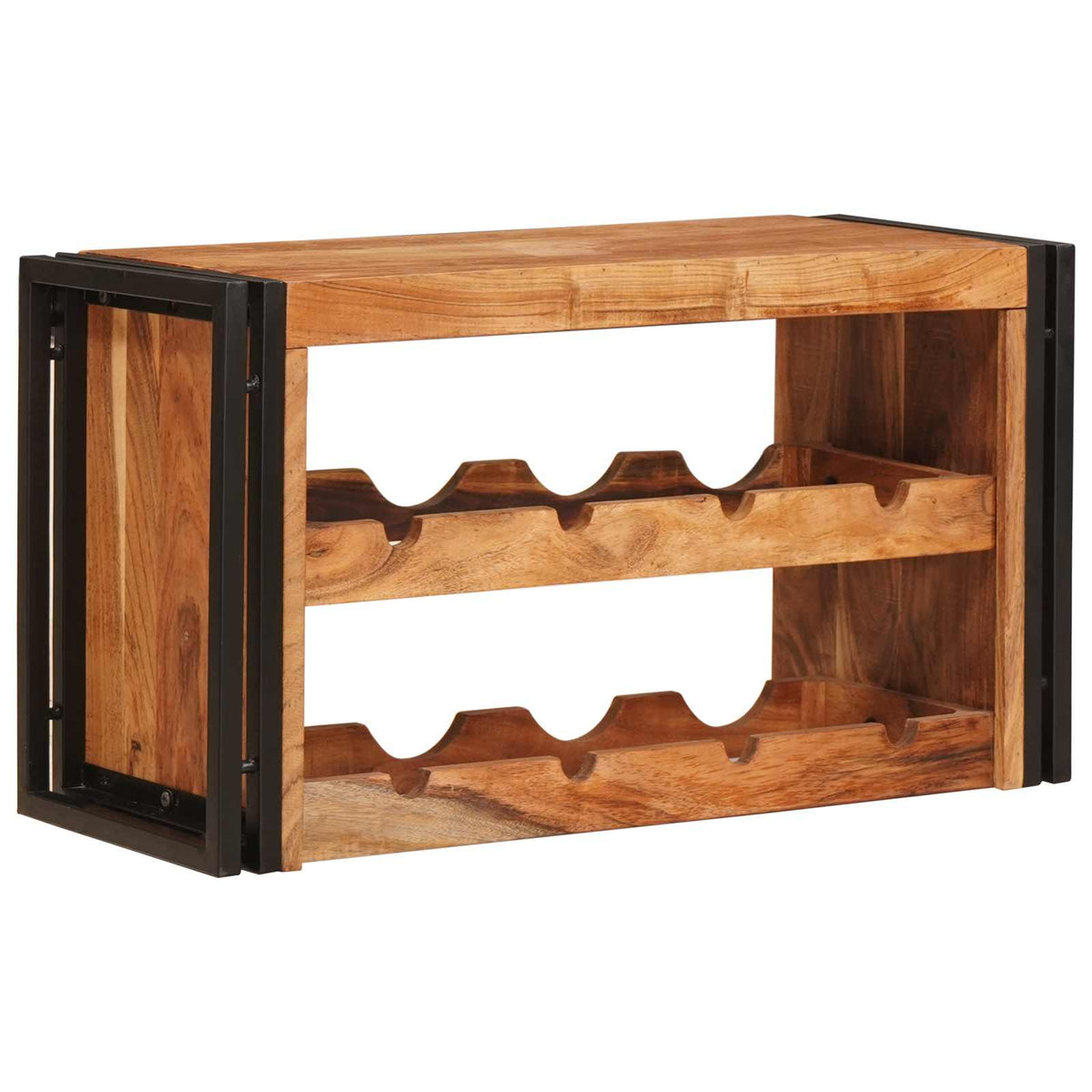 Stalak za vino Smeđa 80 x 45 x 33 cm Čvrsto drvo akacije