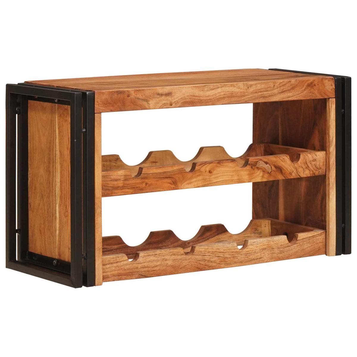 Stalak za vino Smeđa 80 x 45 x 33 cm Čvrsto drvo akacije