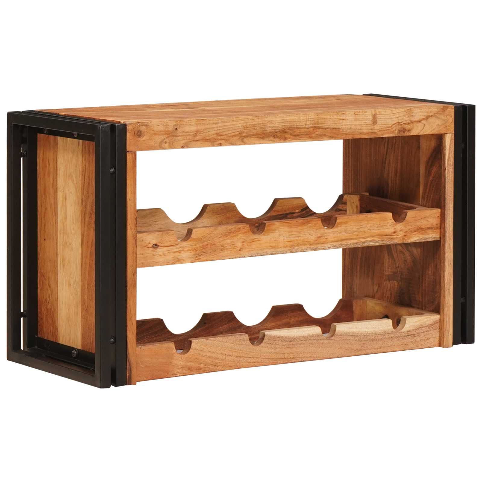Stalak za vino Smeđa 80 x 45 x 33 cm Čvrsto drvo akacije