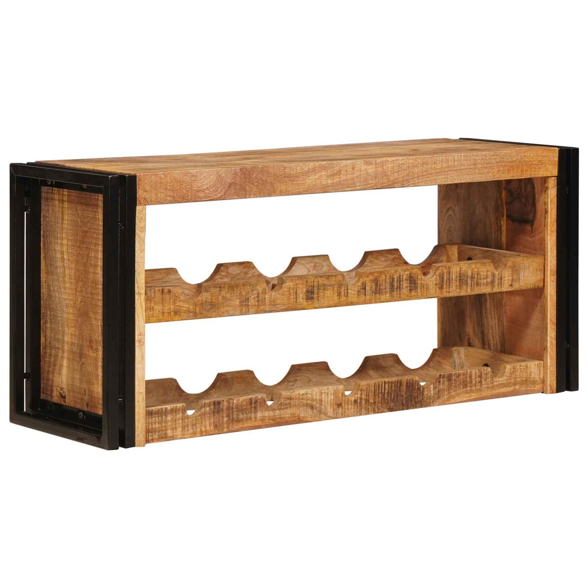 Stalak za vino Smeđa 100 x 45 x 33 cm Čvrsto Grubo Drvo Manga