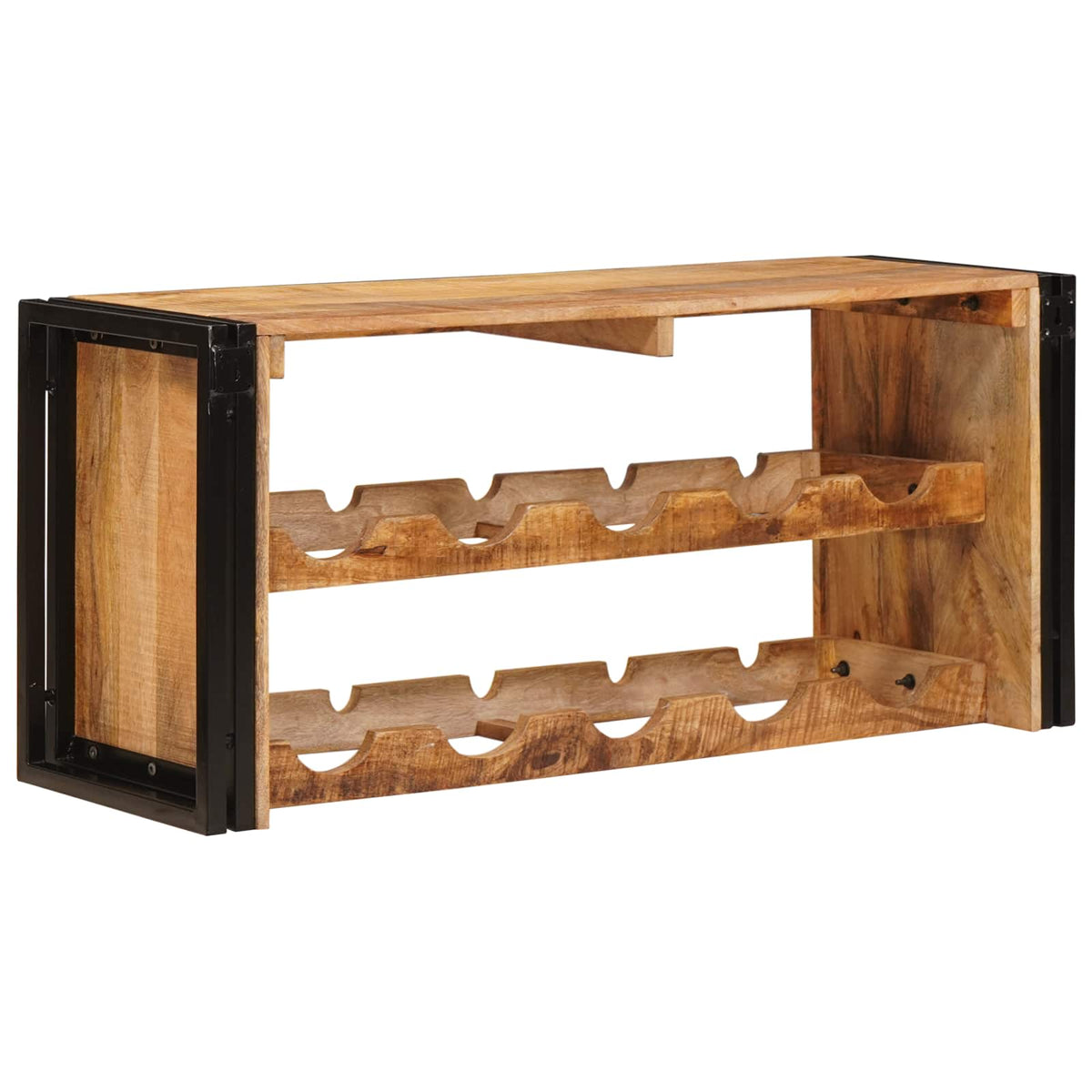 Stalak za vino Smeđa 100 x 45 x 33 cm Čvrsto Grubo Drvo Manga