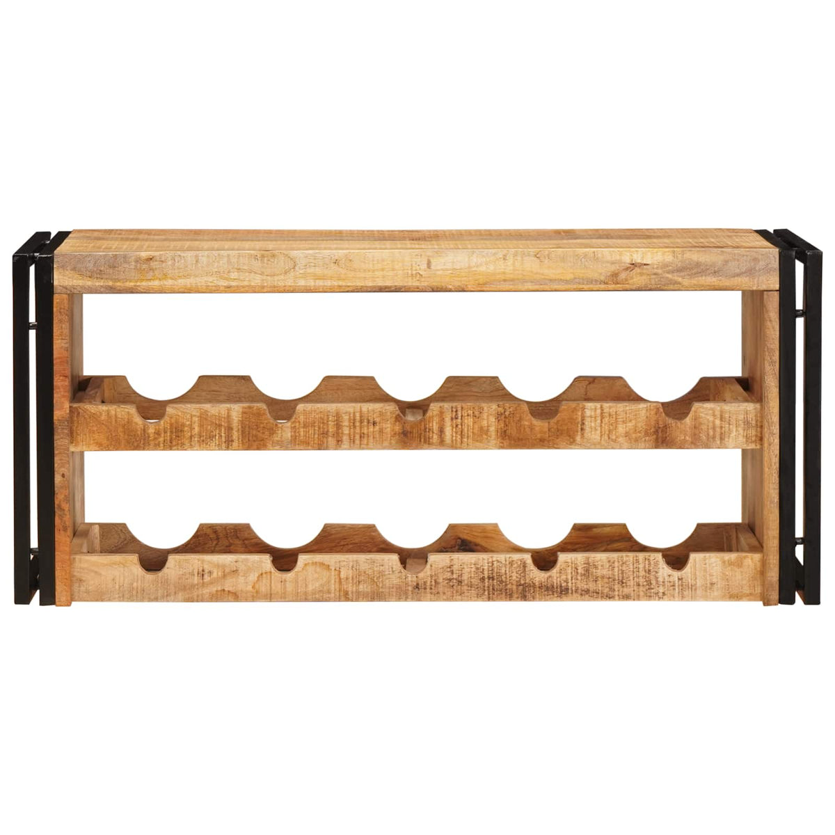 Stalak za vino Smeđa 100 x 45 x 33 cm Čvrsto Grubo Drvo Manga
