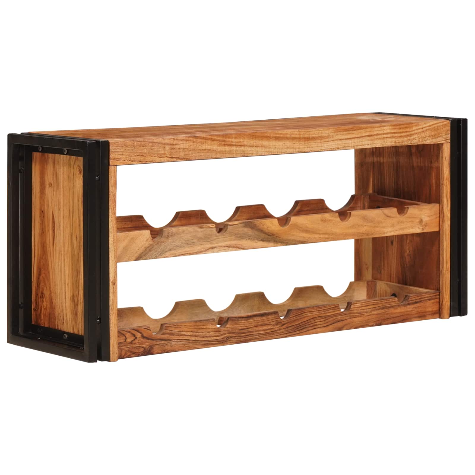 Stalak za vino Smeđa 100 x 45 x 33 cm Čvrsto drvo akacije