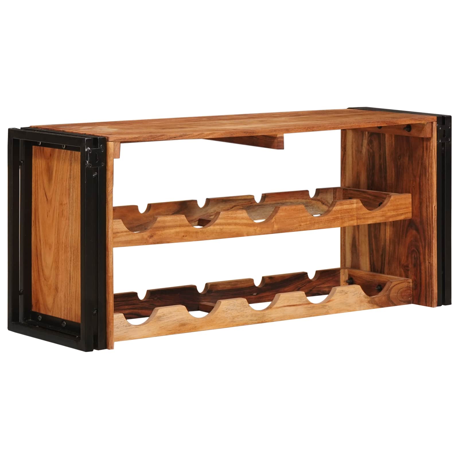 Stalak za vino Smeđa 100 x 45 x 33 cm Čvrsto drvo akacije