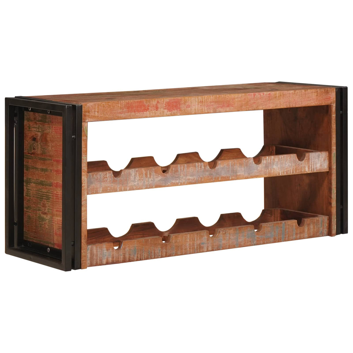 Stalak za vino Smeđa 100 x 45 x 33 cm Čvrsto reciklirano drvo