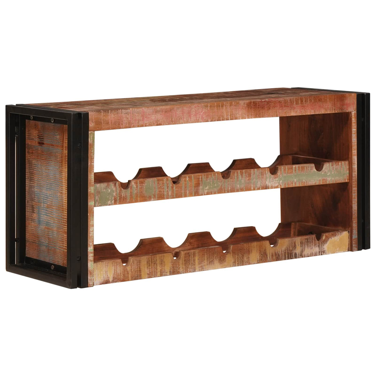 Stalak za vino Smeđa 100 x 45 x 33 cm Čvrsto reciklirano drvo