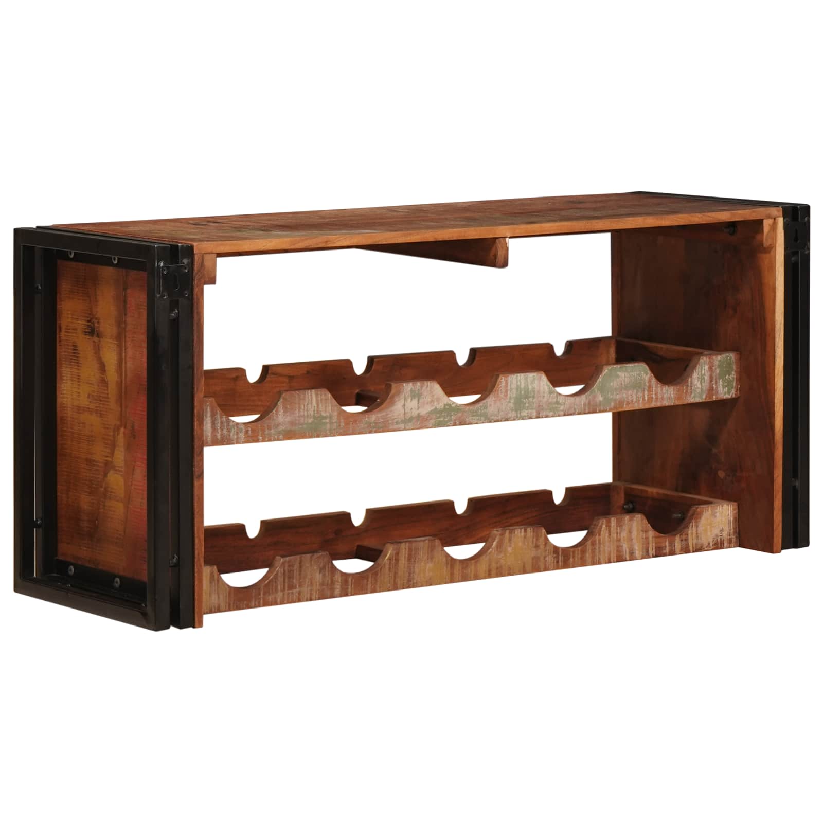 Stalak za vino Smeđa 100 x 45 x 33 cm Čvrsto reciklirano drvo
