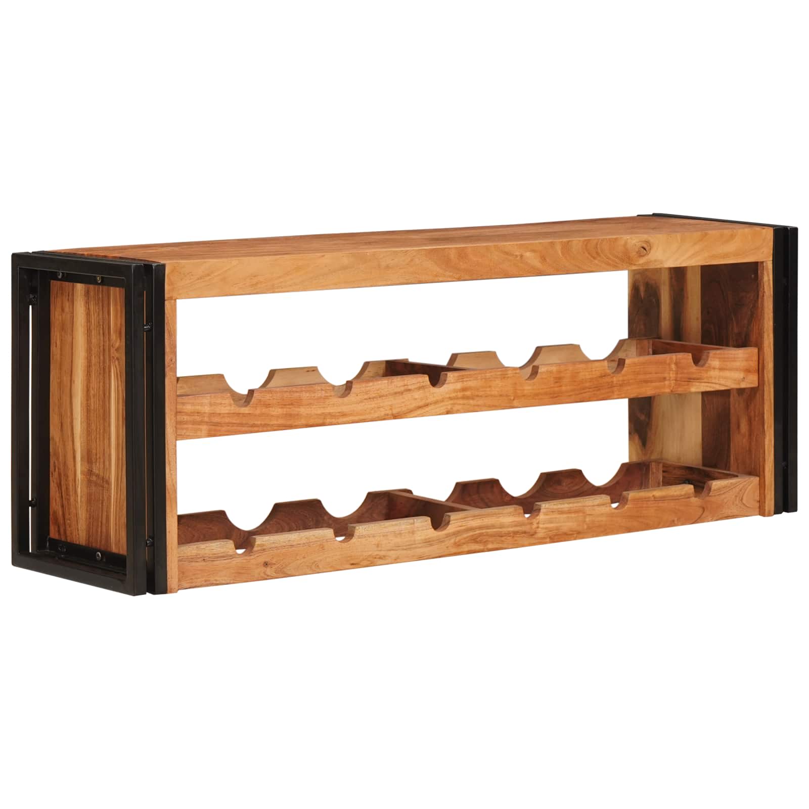 Stalak za vino Smeđa 120 x 45 x 33 cm Čvrsto drvo akacije