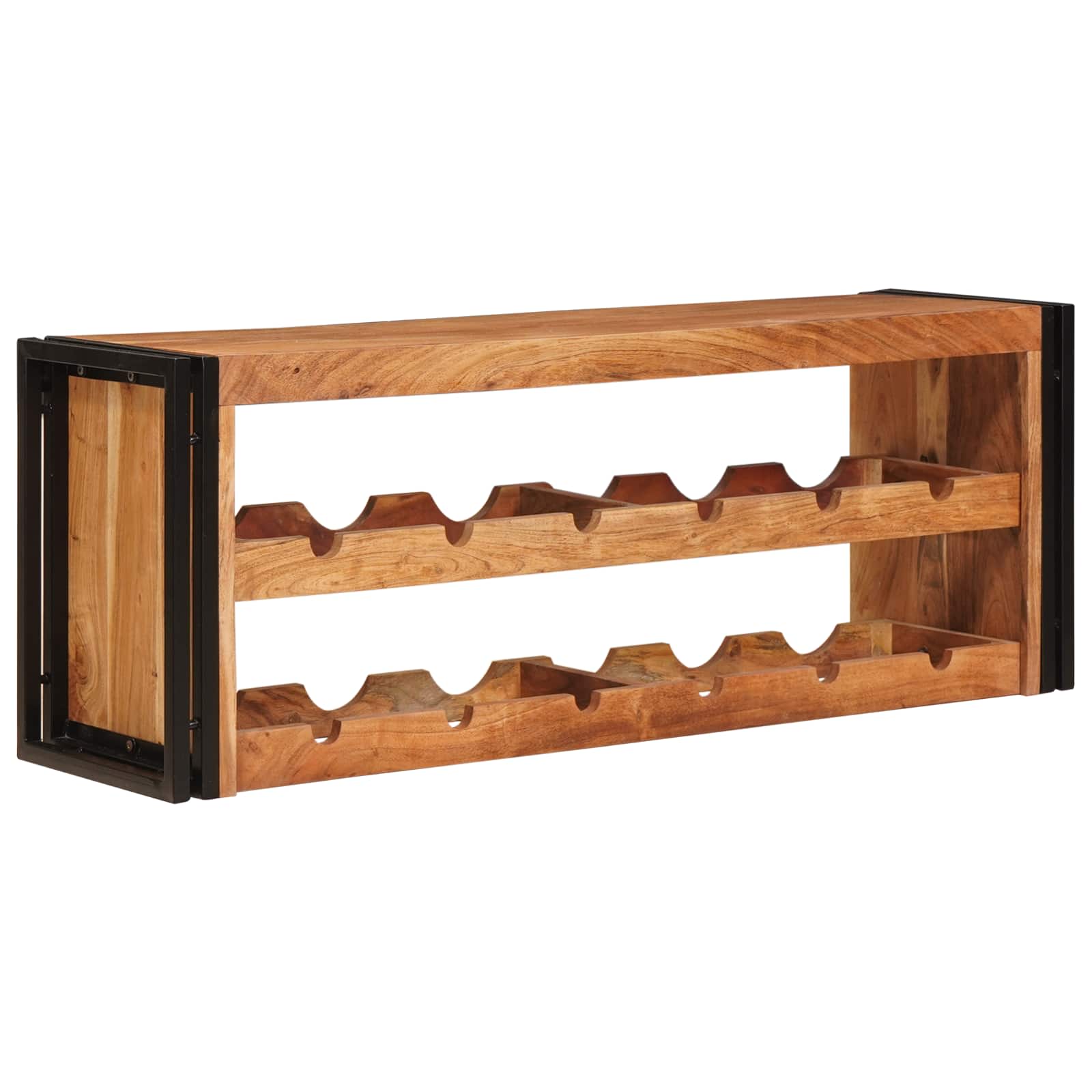 Stalak za vino Smeđa 120 x 45 x 33 cm Čvrsto drvo akacije