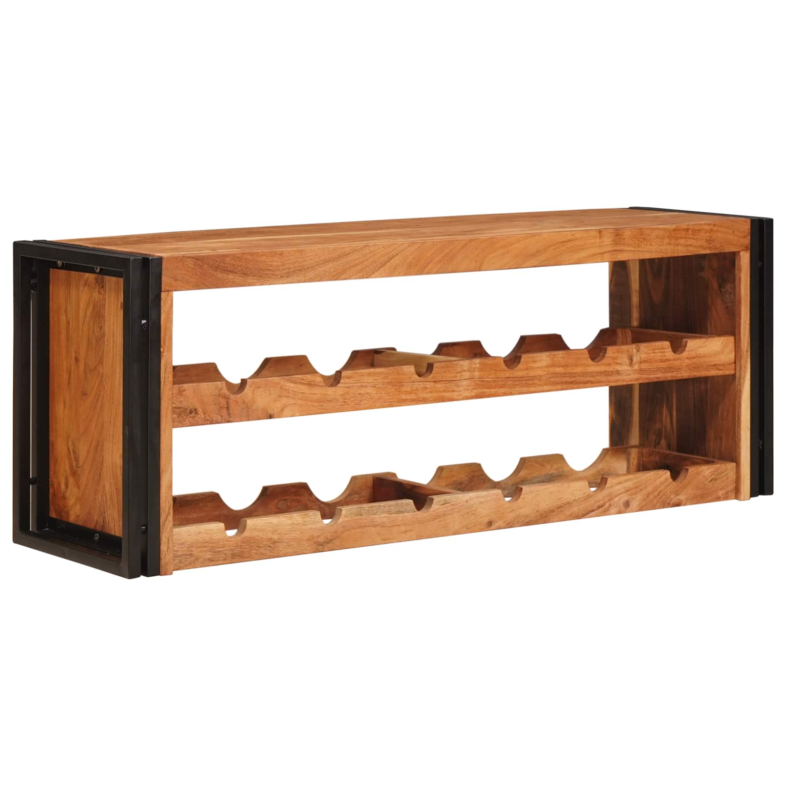Stalak za vino Smeđa 120 x 45 x 33 cm Čvrsto drvo akacije