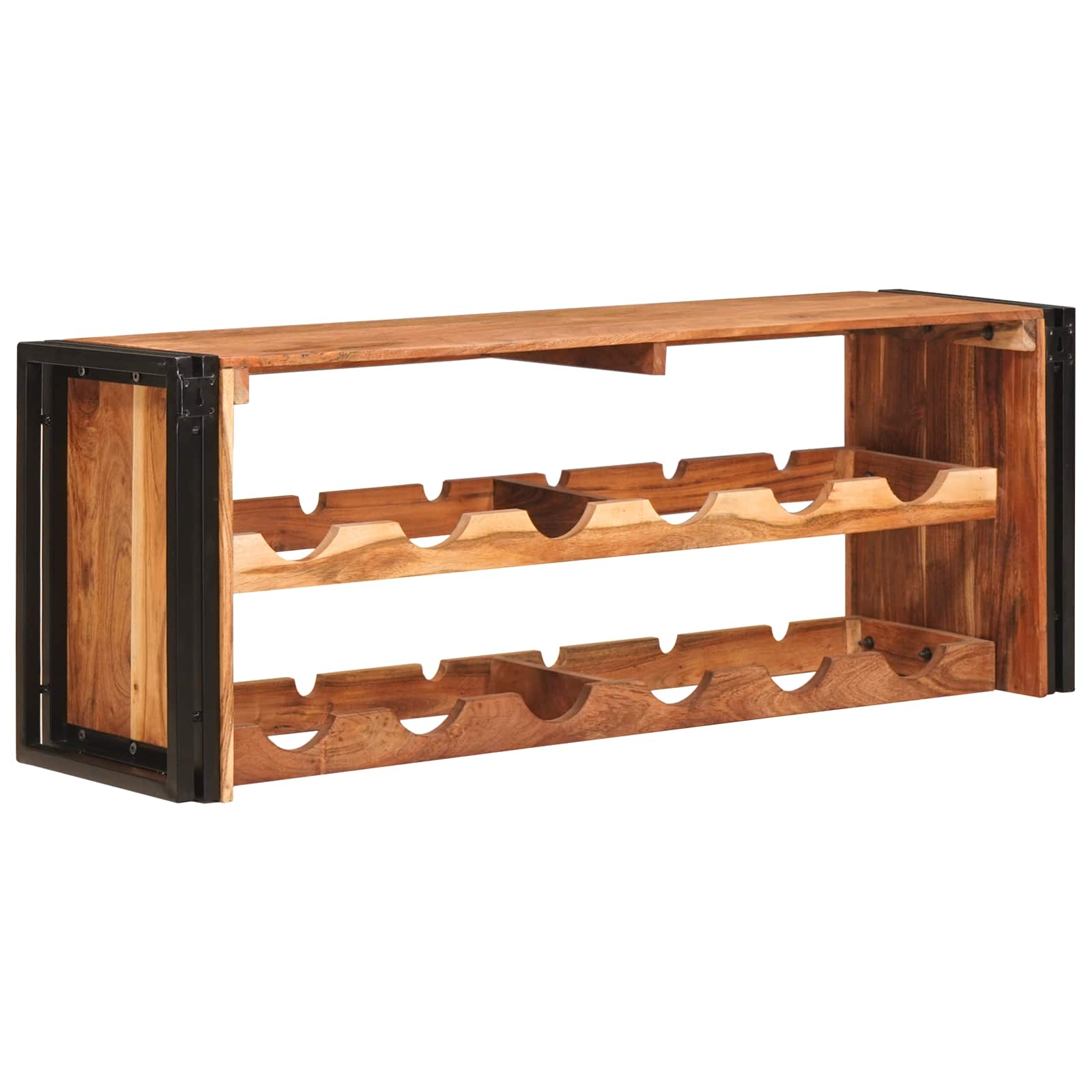 Stalak za vino Smeđa 120 x 45 x 33 cm Čvrsto drvo akacije