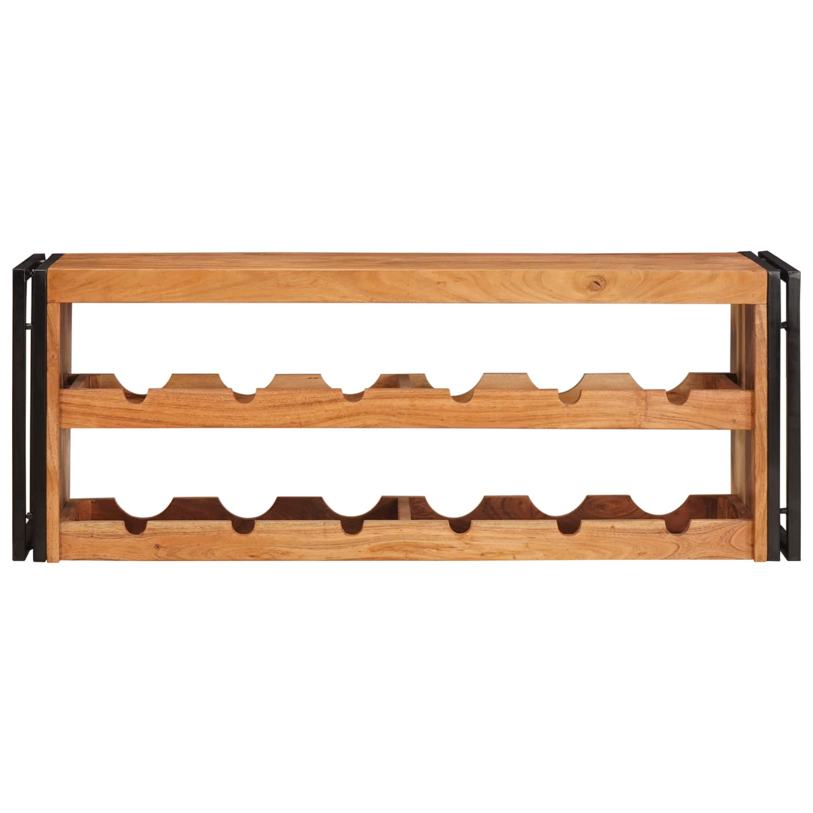 Stalak za vino Smeđa 120 x 45 x 33 cm Čvrsto drvo akacije