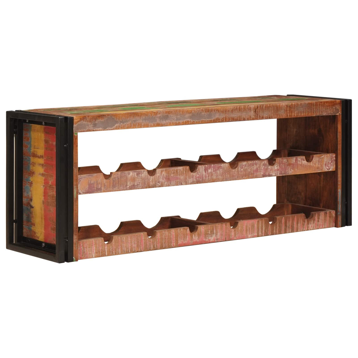Stalak za vino Smeđa 120 x 45 x 33 cm Čvrsto reciklirano drvo