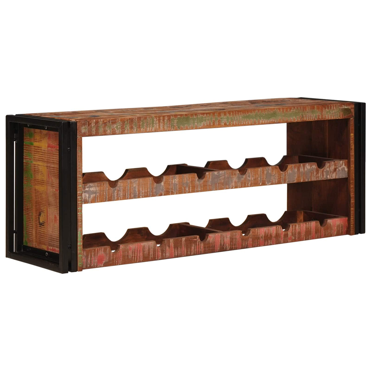 Stalak za vino Smeđa 120 x 45 x 33 cm Čvrsto reciklirano drvo