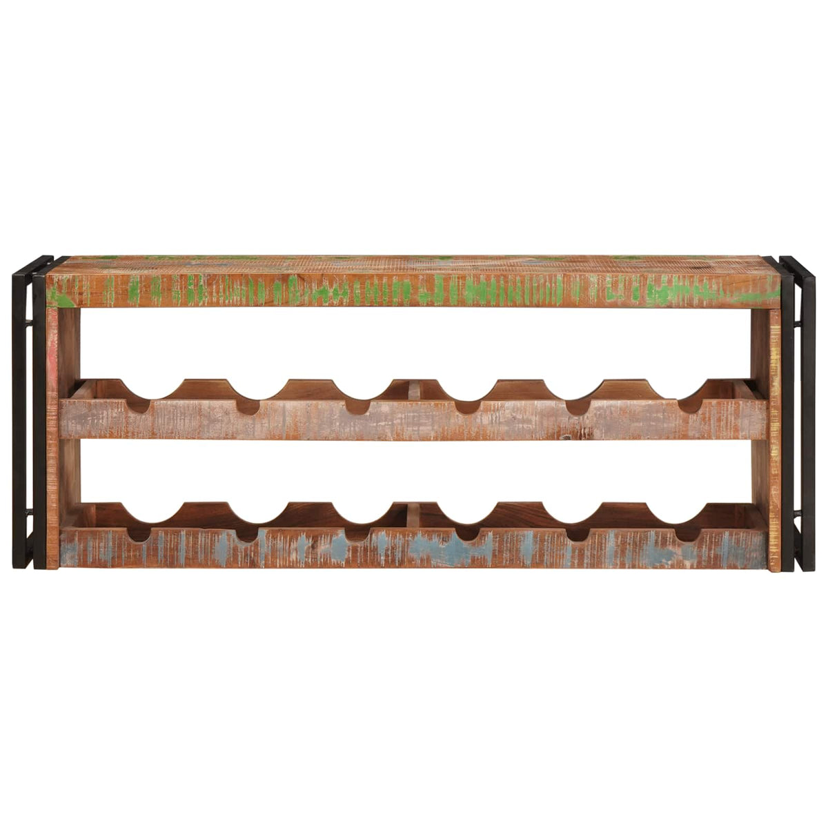 Stalak za vino Smeđa 120 x 45 x 33 cm Čvrsto reciklirano drvo