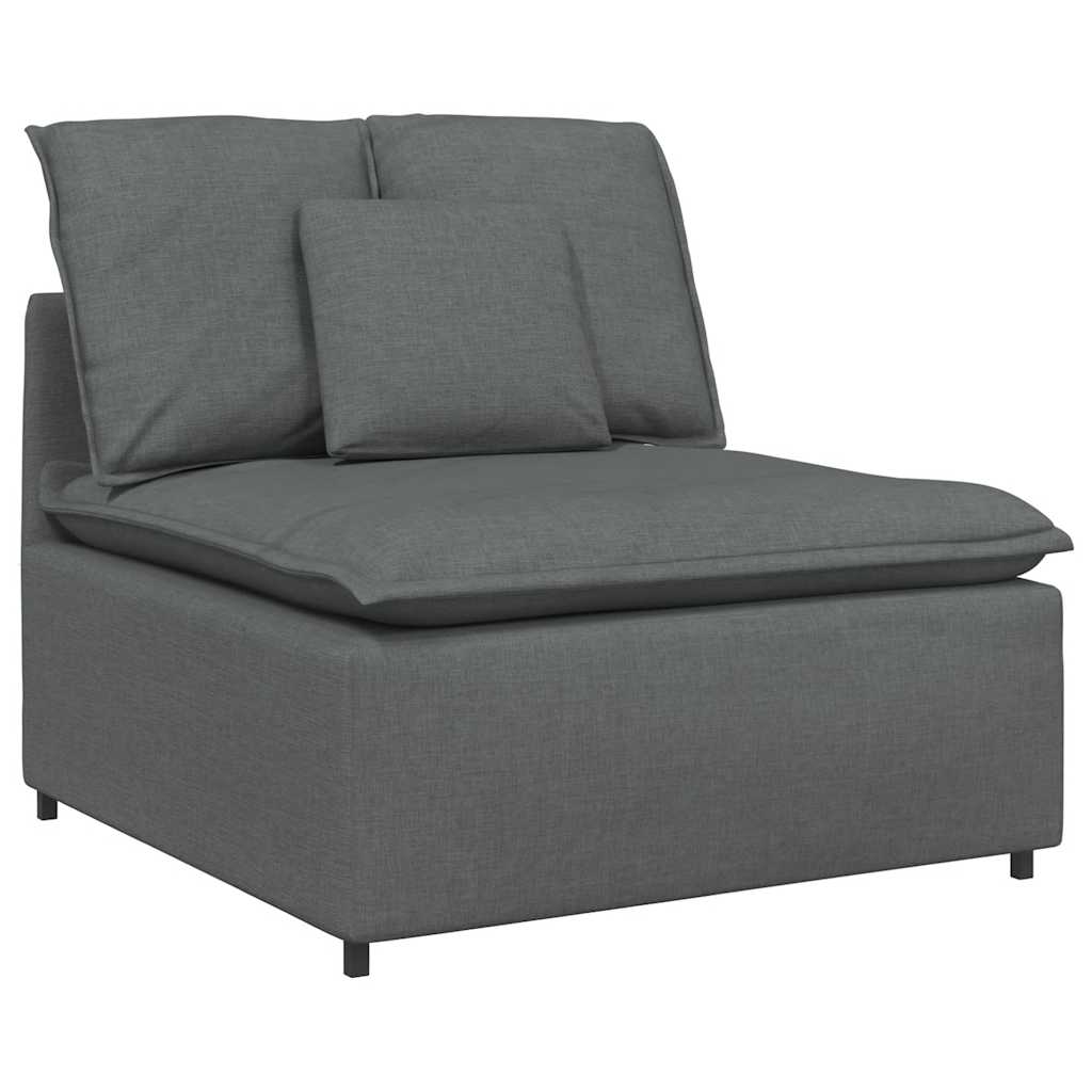 Modularna sofa s podnožjem i jastucima tamno siva