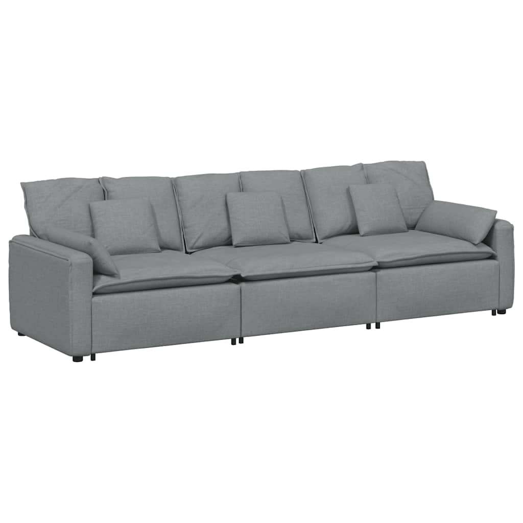 Modularna sofa s jastucima svijetlosiva