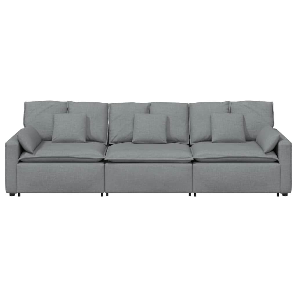 Modularna sofa s jastucima svijetlosiva