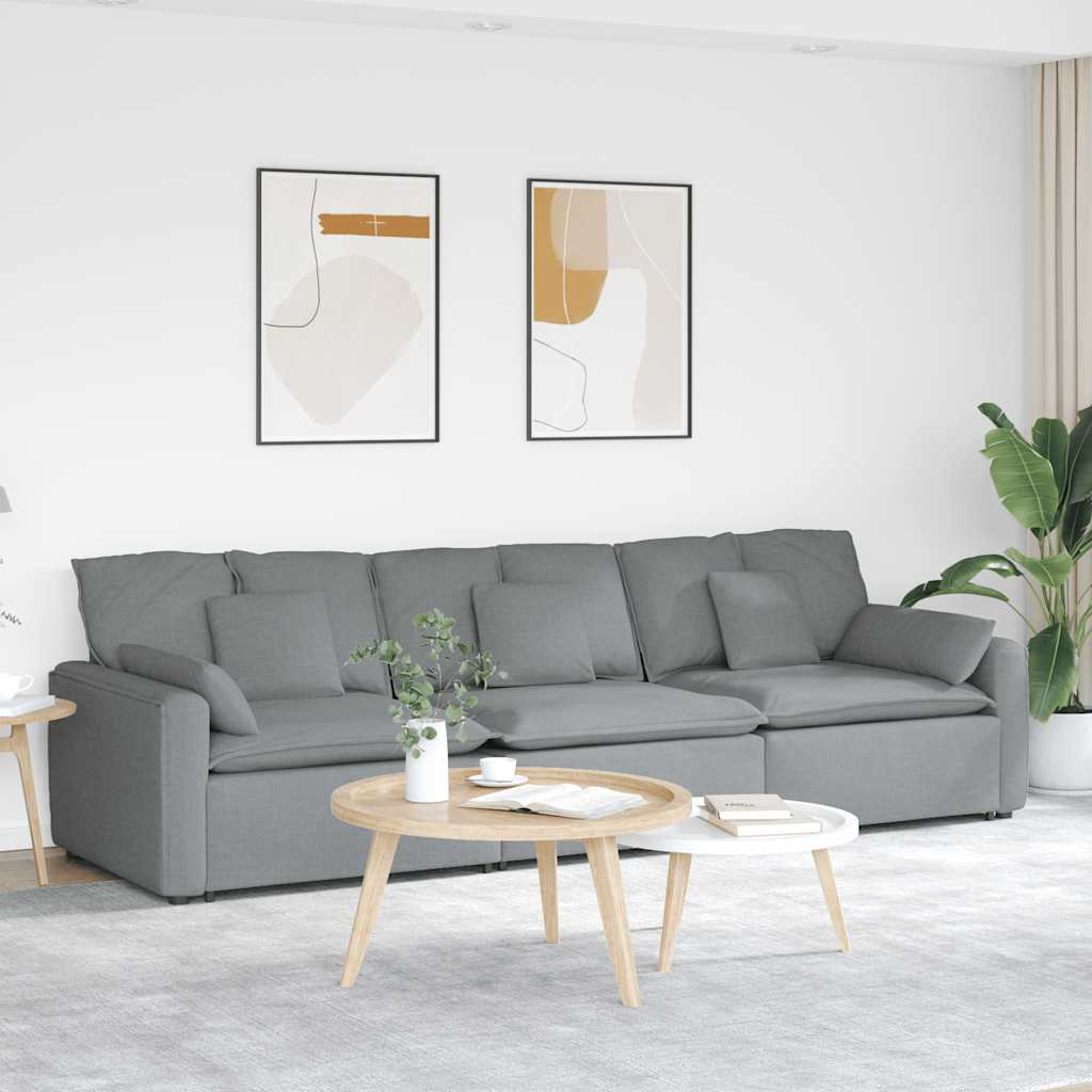 Modularna sofa s jastucima svijetlosiva