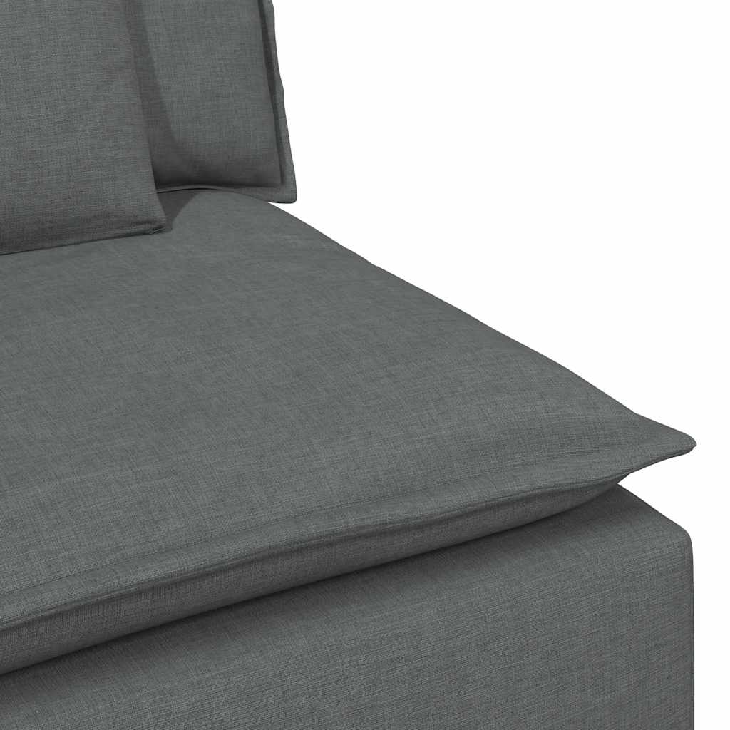 Modularna sofa s jastucima tamno siva