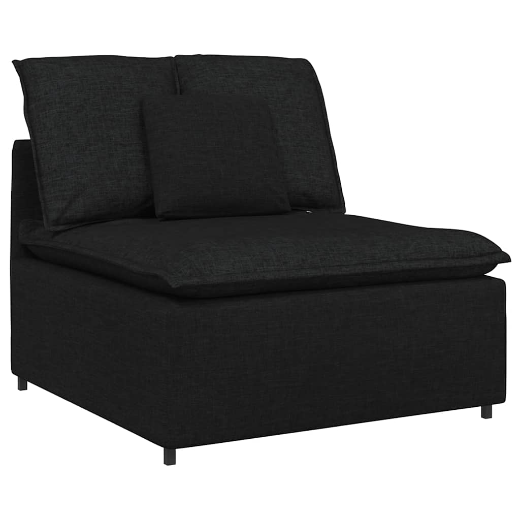 Modularna sofa s jastucima crna