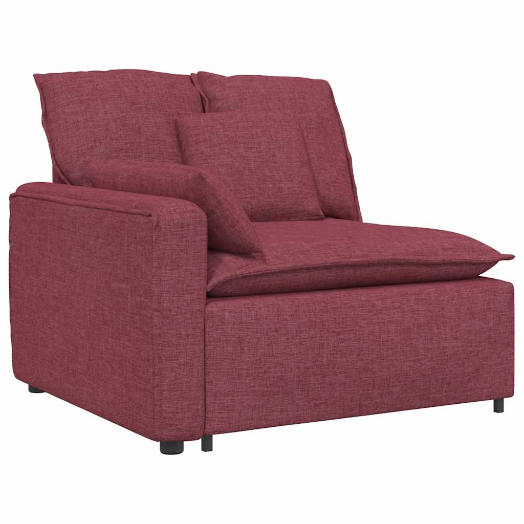 Modularna sofa s jastucima, vinsko crvena