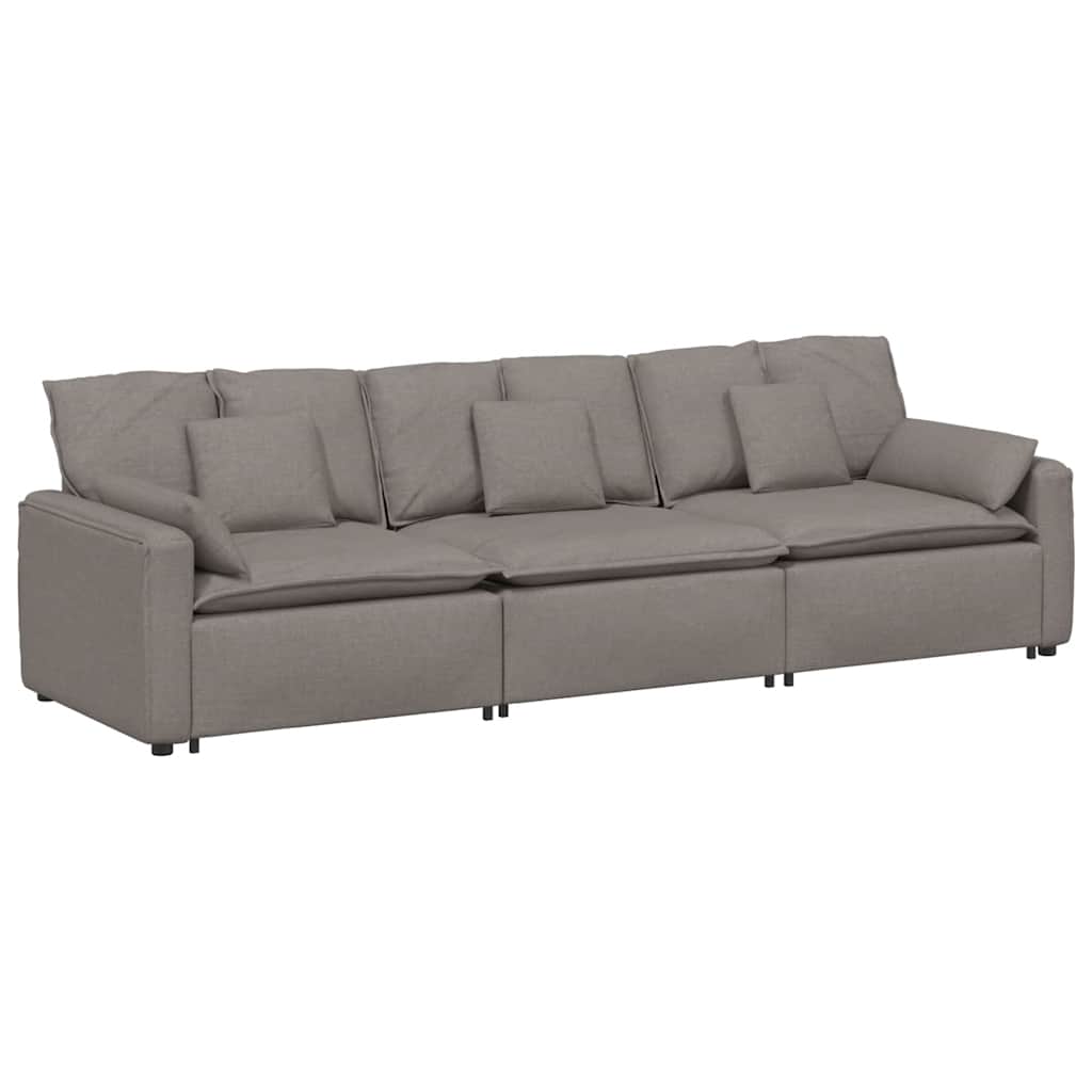 Modularna sofa s jastucima boje taupe