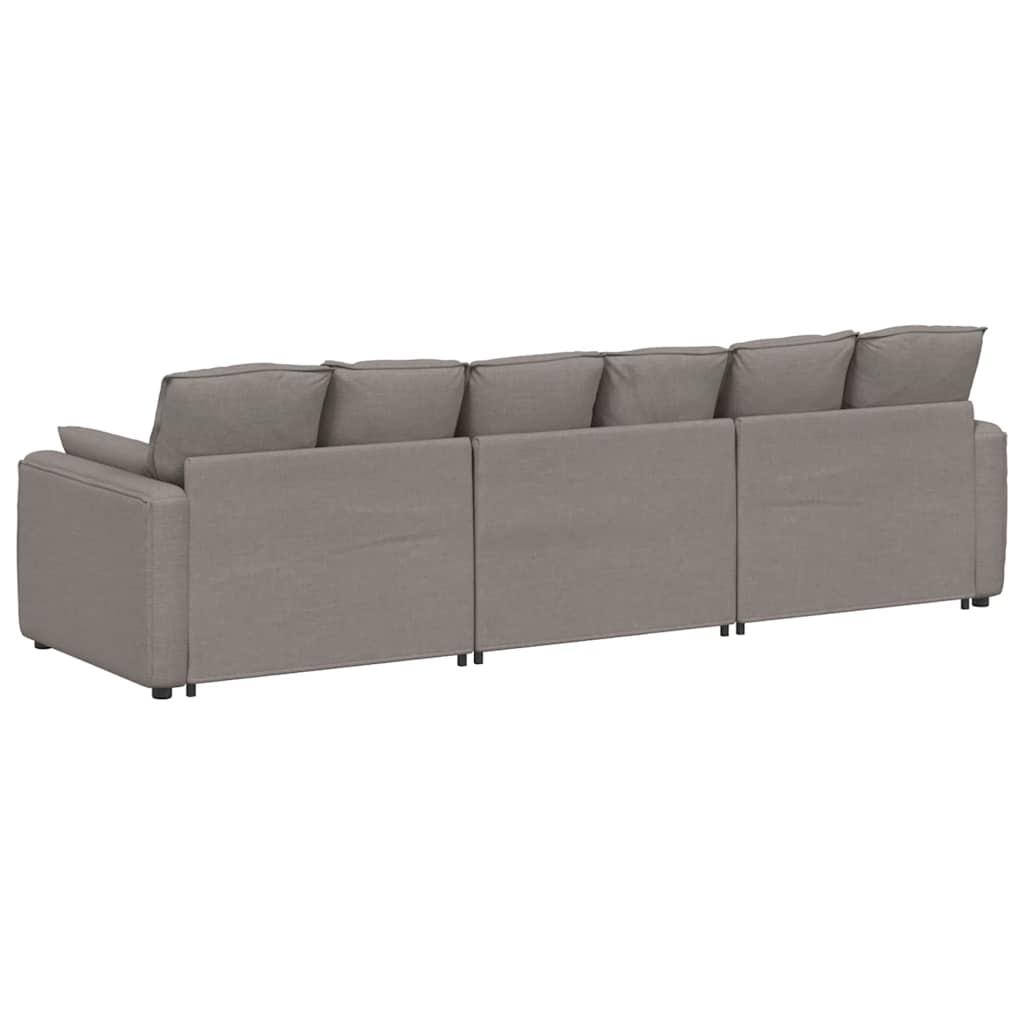 Modularna sofa s jastucima boje taupe