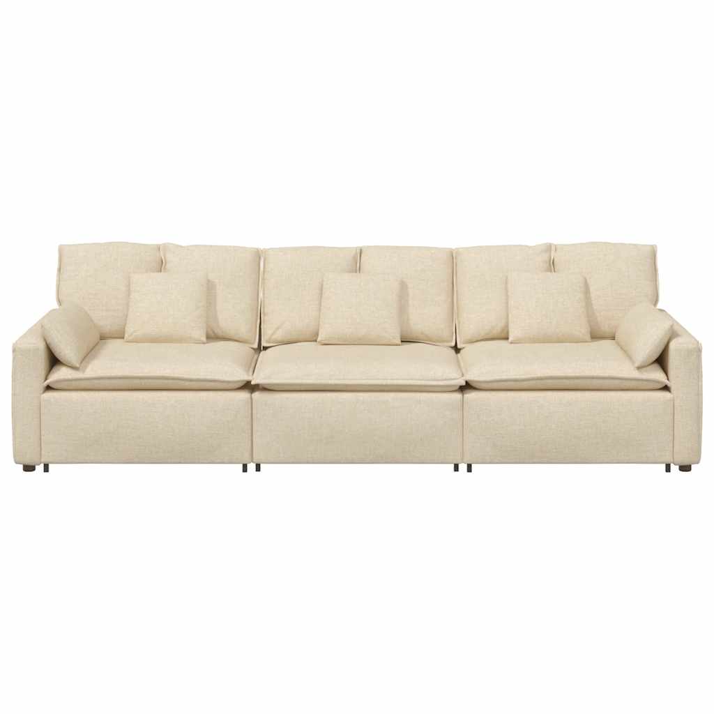 Modularna sofa s jastucima krem boje