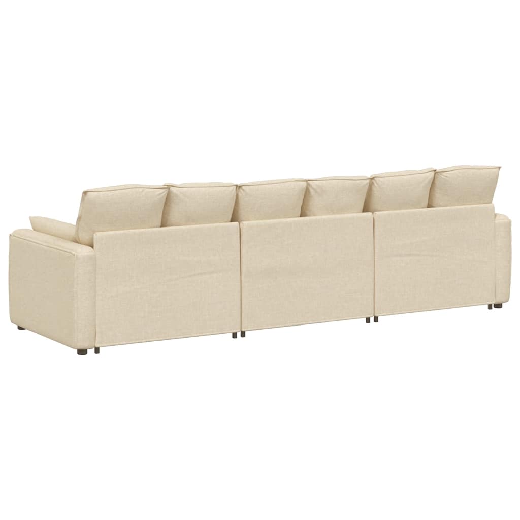 Modularna sofa s jastucima krem boje