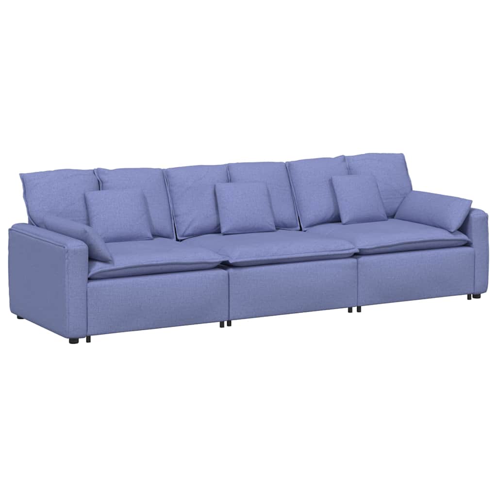 Modularna sofa s jastucima, traperice plave boje