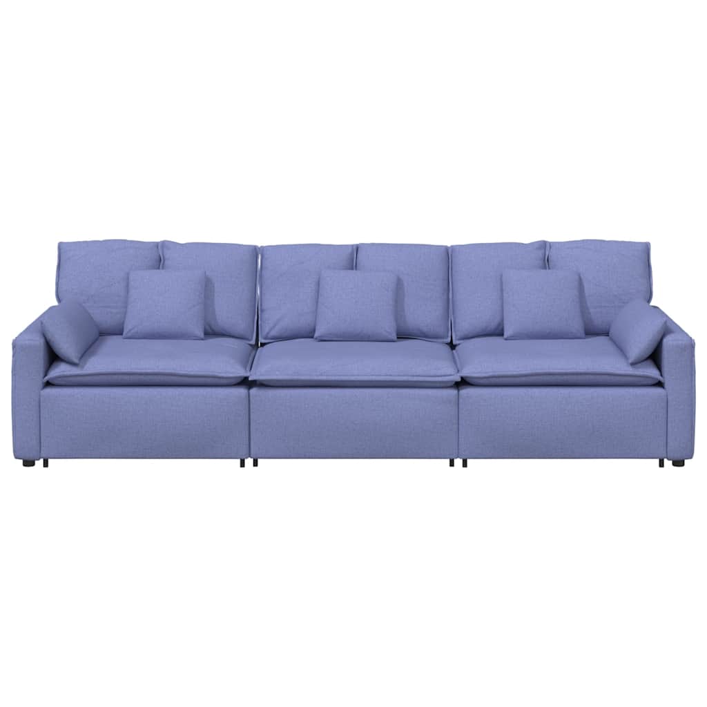 Modularna sofa s jastucima, traperice plave boje