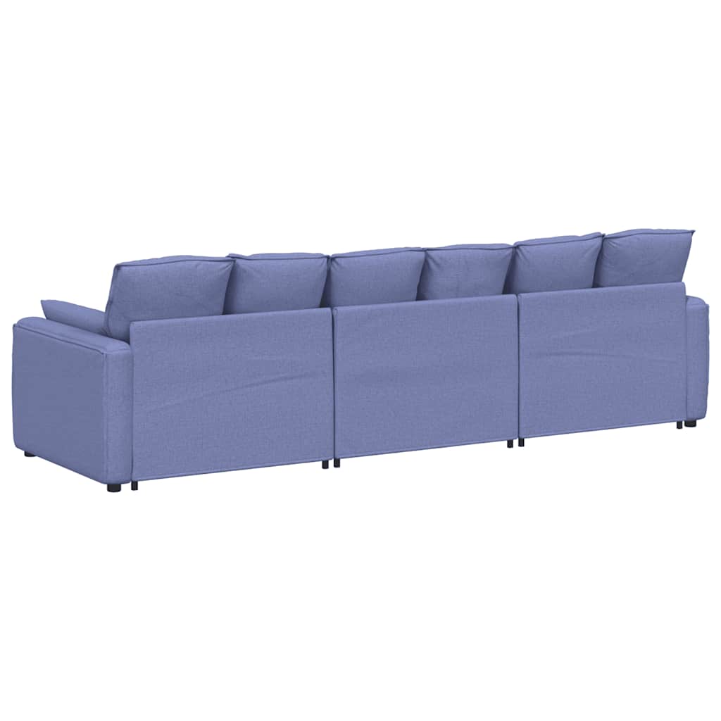 Modularna sofa s jastucima, traperice plave boje