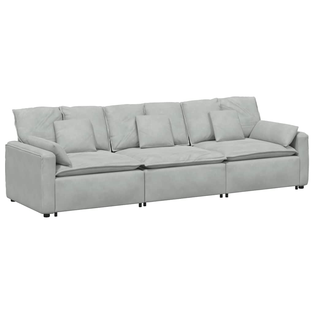 Modularna sofa s jastucima svijetlosiva