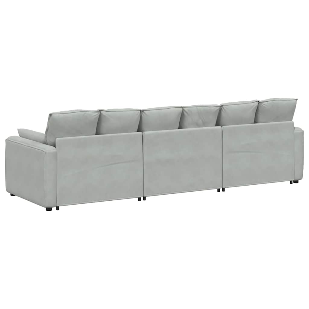 Modularna sofa s jastucima svijetlosiva
