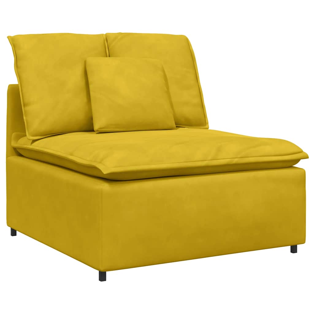 Modularna sofa s jastucima žuta