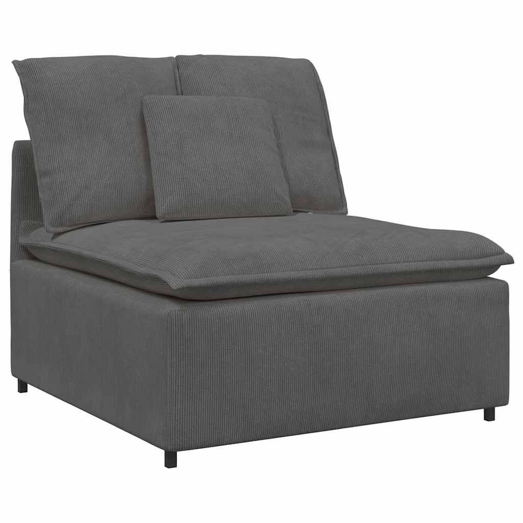 Modularna sofa s jastucima tamno siva
