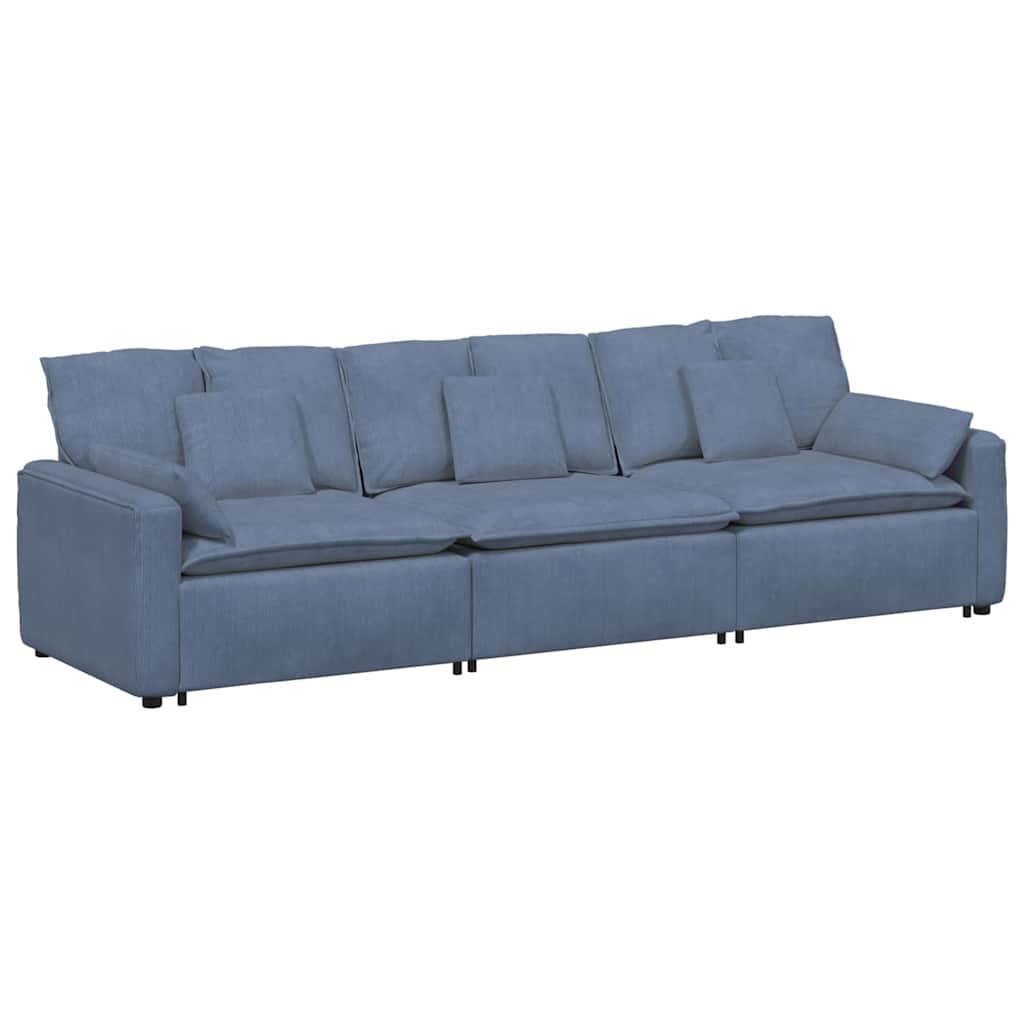 Modularna sofa s jastucima plava