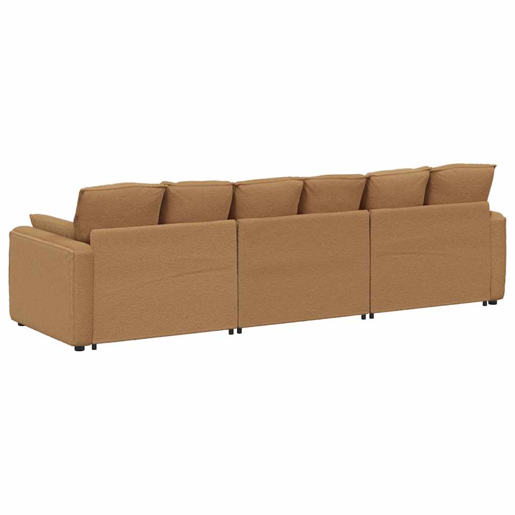 Modularna sofa s jastucima bež boje