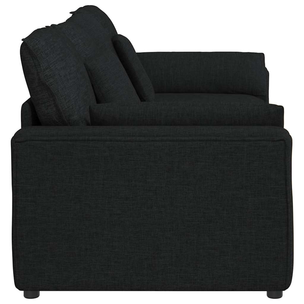Modularna sofa s jastucima crna