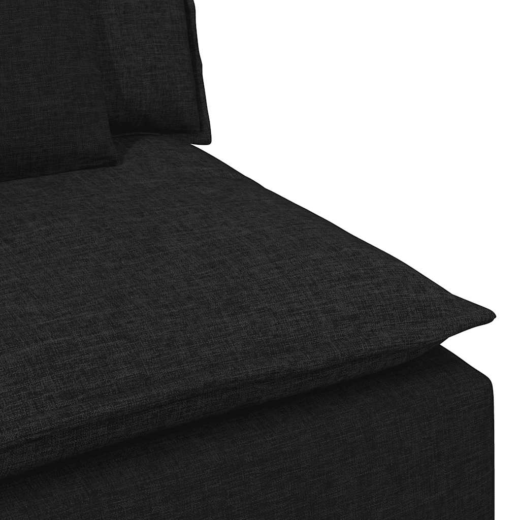 Modularna sofa s jastucima crna