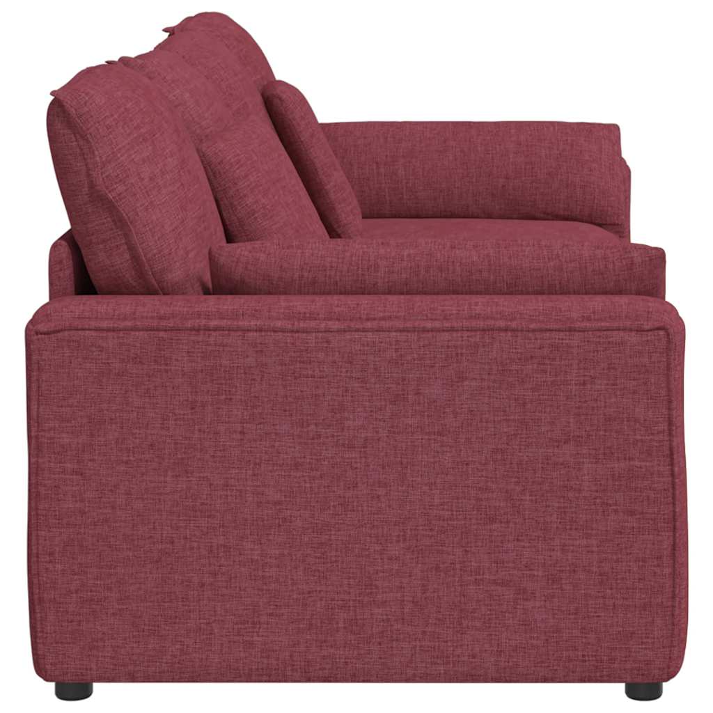 Modularna sofa s jastucima, vinsko crvena