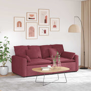 Modularna sofa s jastucima, vinsko crvena
