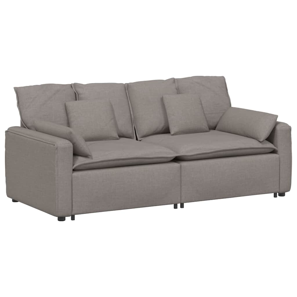 Modularna sofa s jastucima boje taupe