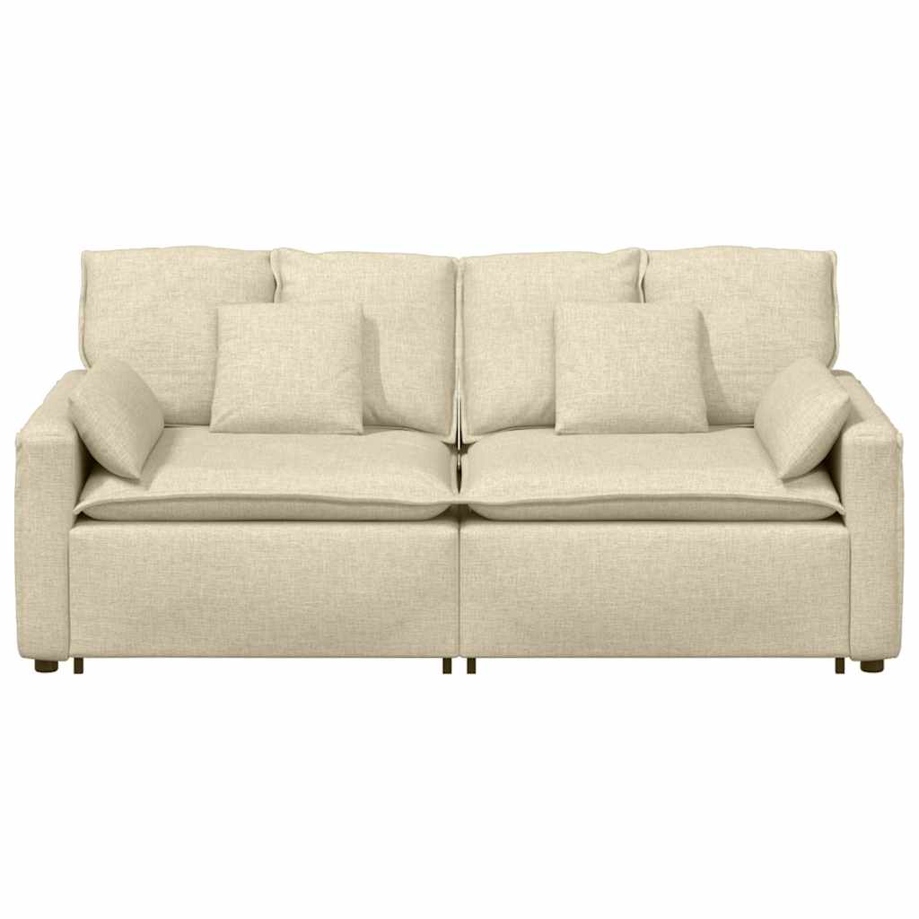 Modularna sofa s jastucima krem boje