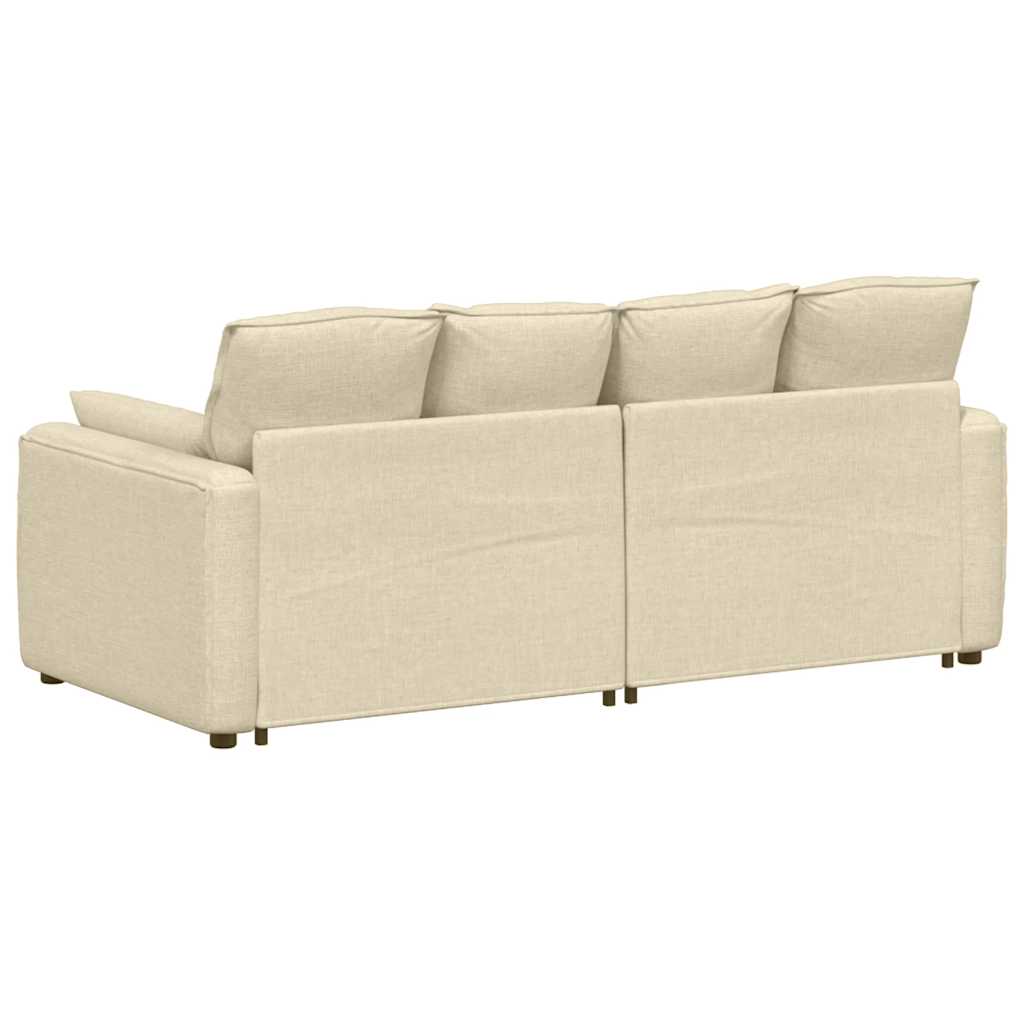 Modularna sofa s jastucima krem boje