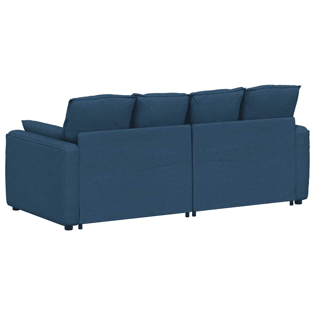 Modularna sofa s jastucima plava