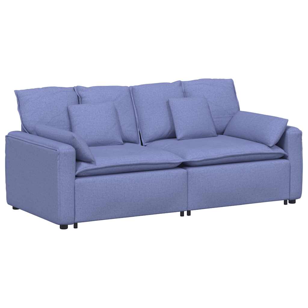 Modularna sofa s jastucima, traperice plave boje
