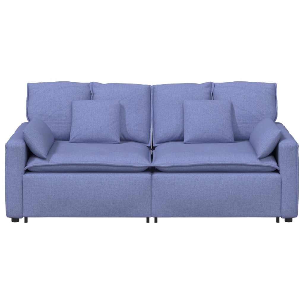 Modularna sofa s jastucima, traperice plave boje