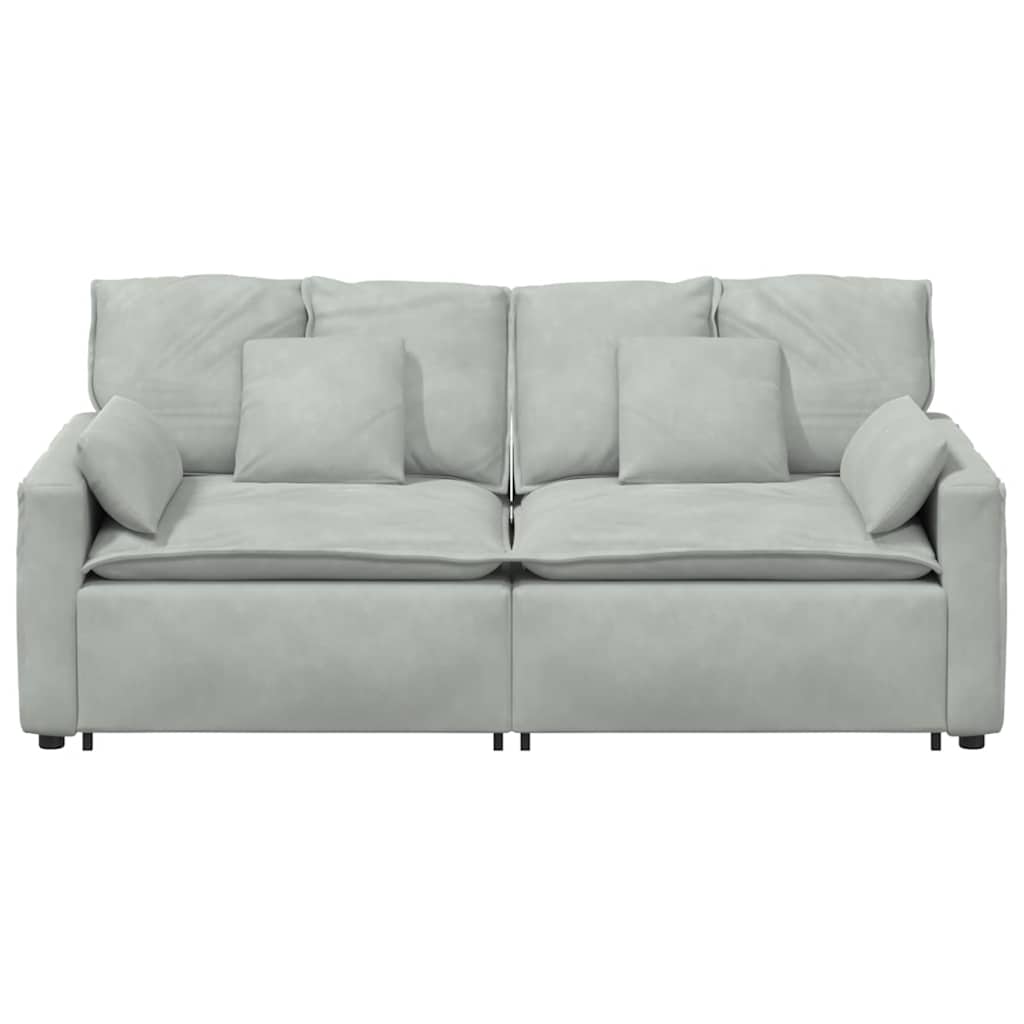 Modularna sofa s jastucima svijetlosiva